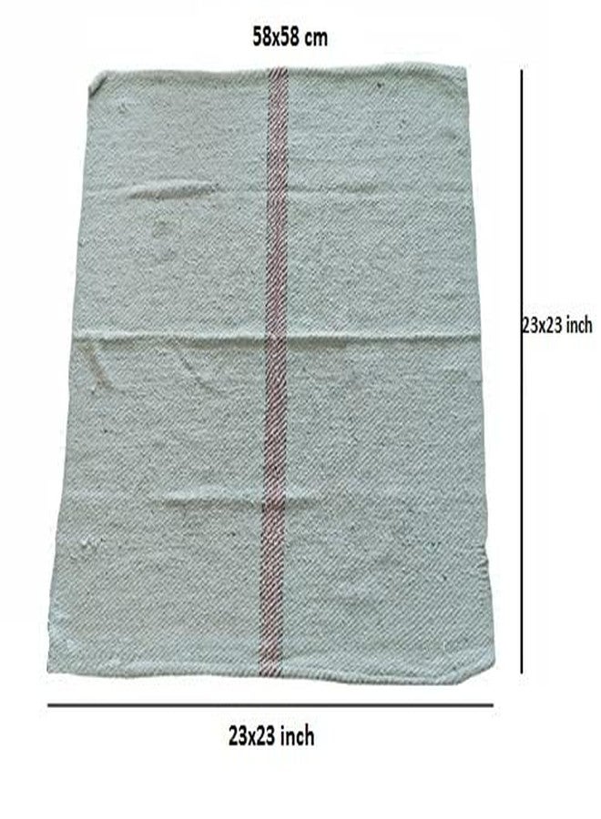 Antiter Cotton Floor Cleaning Duster/Cloth, 600 GSM, Off-White, 58x58cm, Large Size (Pack of 4) - Image 5